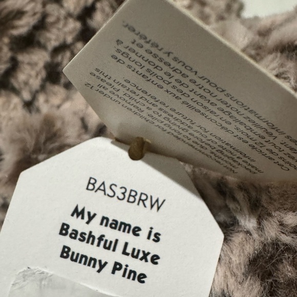 Authentic NWT Jellycat Bashful Luxe Bunny Pine Rare LAST ONE Gold Tag - Picture 6 of 16